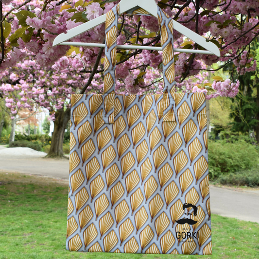 Odeeh bag with yellow and blue leaves